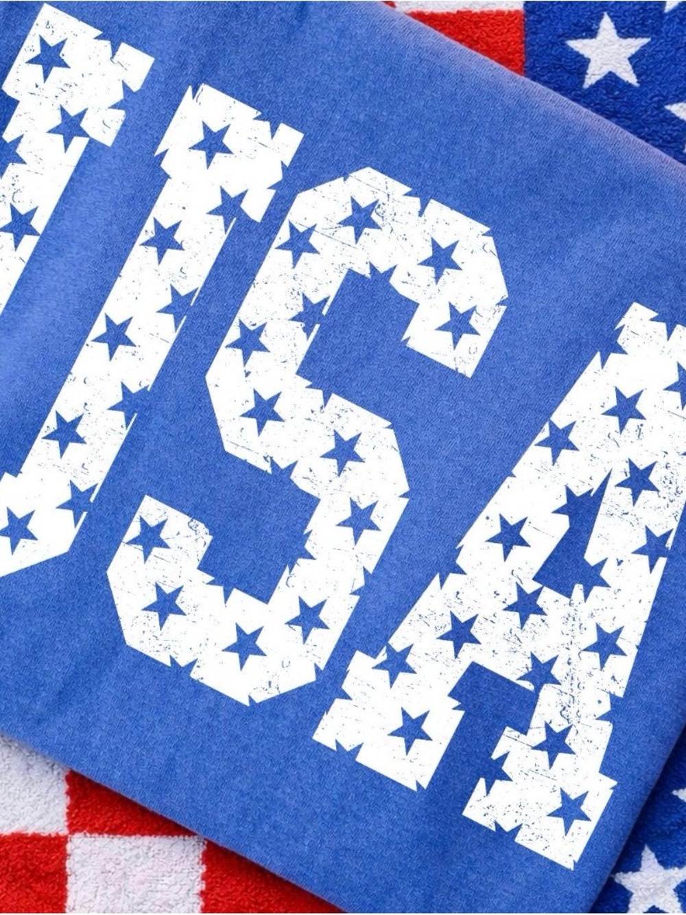 USA Star Graphic Short Sleeve Tee - Blue